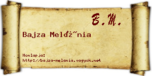 Bajza Melánia névjegykártya